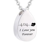 JPXXFM Urn Necklace Stainless Steel, Earn Necklace Women I Love You Forever Memorial Locket Pendant Men with Funnel Kit & Bag