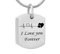 JPXXFM Urn Necklace Stainless Steel, Earn Necklace Women I Love You Forever Memorial Locket Pendant Men with Funnel Kit & Bag