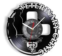 JPXXFM Wall Clock Made Of Real Vinyl Record Pet Animal Dog Cat Wall Watch With LED Backlight Disk Crafts Men