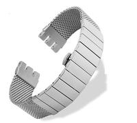 JPXXFM Watch Band For Swatch YCS443G Metal Mesh Belt Men's Wrist Strap with Stainless Steel Folding Buckle