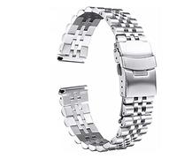 JPXXFM watch strap metal stainless steel 20mm 22mm 23.0mm 24mm 26mm double lock buckle wrist black, silver