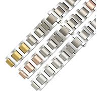 JPXXFM Watch Strap Metal Stainless Steel Quick Release Strap, Men's And Women's Accessories 316 Folding Buckle