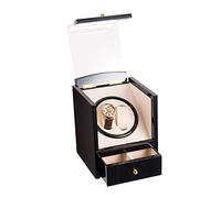 JPXXFM Watch Winder Automatic Double Watch Winder Box Wooden Storage Case Quiet Motor Dual Power Supply Crocodile Pu Leather Design,Piano Paint Watch Winder