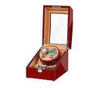 JPXXFM Watch Winder Box 2+3 Automatic Watche Winder Adapter and Battery Powered Wooden Piano Finish Quiet Motor Watch Display Storage
