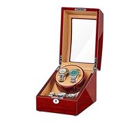 JPXXFM Watch Winder Box 2+3 Automatic Watche Winder Adapter and Battery Powered Wooden Piano Finish Quiet Motor Watch Display Storage