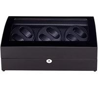 JPXXFM Watch Winder Box 6,Silent Wooden Battery Operated Watches Winders Display Box Storage Case Black It's so kind of you