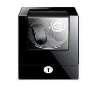 JPXXFM Watch Winder Box for 2 Automatic Watches Wooden Piano Paint Exterior Adapter and Battery Powered Quiet Motor Watch Display Storage