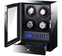 JPXXFM Watch Winder for Automatic Watch with LED Backlight Watches Jewelry Storage Drawer LCD Touchscreen Control Black Piano Finish It's so kind of you
