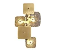JPXXFM Water Ripples Glass Gold Lustre Dimmable LED Copper Wall Lamps Indoor Luxury Light Fixture Home Decor Room Decor,Ceiling Chandelier