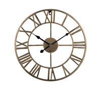 JPXXFM Weatherproof Outdoor Wall Clock, Retro Garden Wall Clocks Iron Garden Ornaments Outdoor, Roman Numeral Precise Timing Antirust Durable Decoration