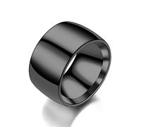 JPXXFM Wide 12mm Men's Ring Titanium Steel Rings Wide Glossy Men's Big Ring Fine Jewelry Men Jewelry