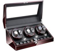 JPXXFM Winder Automatic Winder 6+10 Super Quiet Motor with LED Backlight Winder Box Piano Paint Exterior 4 Rotation Mode Good Times Winder