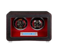 JPXXFM Winder Double Winder for 2 Watches Automatic Rotating PU Leather Self Winding Mechanical Rotator Box 5 Rotation Modes with Quiet Motor LCD Touch Screen Display (Color : Black)