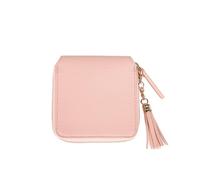 JPXXFM Women Girl Mini Wallet | Square Zip Purse with Tassel | Credit Card Holder | Simple | Clutch Bag (Black), Pink, Pink