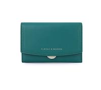 JPXXFM Women Girls Wallet Slim Short Tri-Fold Wallet PU Leather Purse Cash Card Holder Bag (Red), Green