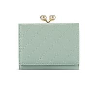 JPXXFM Women Girls Wallet Tri-Fold Wallet PU Leather Purse Slim Short Wallet Small Trifold Cash Card Holder Bag (Pink), Green, Green