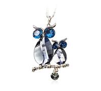JPXXFM Women Sweater Chain Necklace Owl Design Rhinestone Crystal Vintage Jewelry Long Pendant Necklace Fashion presents color