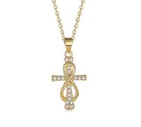 JPXXFM Women's Infinity Cross Necklace,Distinctive Cross Shape Pendant Necklace,Memorable Jewelry Gift for Her