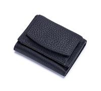 JPXXFM Women's Mini Leather Coin Purse Wallet - Compact and Stylish Short Wallet (Light Pink), Black