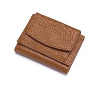 JPXXFM Women's Mini Leather Coin Purse Wallet - Compact and Stylish Short Wallet (Light Pink), Earth Yellow