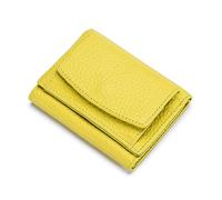 JPXXFM Women's Mini Leather Coin Purse Wallet - Compact and Stylish Short Wallet (Light Pink), Lemon Yellow