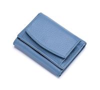 JPXXFM Women's Mini Leather Coin Purse Wallet - Compact and Stylish Short Wallet (Light Pink), Light Blue