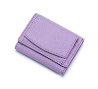 JPXXFM Women's Mini Leather Coin Purse Wallet - Compact and Stylish Short Wallet (Light Pink), Purple