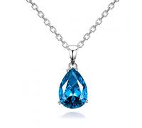 JPXXFM women's necklaces pendants 925 jewelry color water drop gemstone pendant necklace party wedding gift fine jewelry