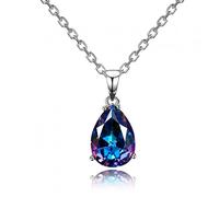 JPXXFM women's necklaces pendants 925 jewelry color water drop gemstone pendant necklace party wedding gift fine jewelry