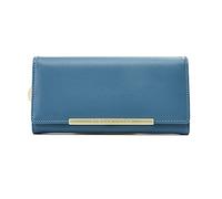 JPXXFM Womens Wallet PU Leather Bifold Wallet Large Capacity Long Purse Credit Card Clutch (Black), Blue, Blue