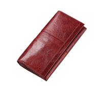 JPXXFM Women's Wallets Genuine Leather Business Wallets Blocking Wallet Money Organisers Money Clips (Size : Red)