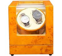 JPXXFM Wooden Storage Boxes Men Womens Watch Winder Box for 2 Wrist Watches, with Quiet Watch Winder (Orange A)