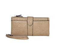 JPXXFM Wristlet Wallets for Women, Large Capacity Long Wallet Clutch Purse with Detchable Card Holder (Light Blue), Khaki, Khaki