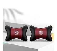 JPYDFI 2 Pcs Car Headrest for MG ZS 2020 2021 2022 2023 2024, Car Neck Support Headrest Pillow Neck Head Support Removable Cover, black and red- 2*headrest