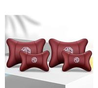 JPYDFI 22 Pcs Car Headrest for MG ZS 2020 2021 2022 2023 2024, Car Neck Support Headrest Pillow Neck Head Support Removable Cover, red- 2*headrest + 2*lumbar support