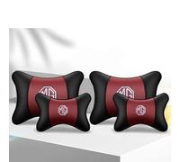 JPYDFI 22 Pcs Car Headrest for MG ZS 2020 2021 2022 2023 2024, Car Neck Support Headrest Pillow Neck Head Support Removable Cover, black and red- 2*headrest + 2*lumbar support