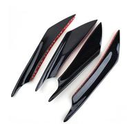 JPYDFI 4 Pcs Car Bumper Spoiler for Hyundai i40 Combi 2018-, Car Spoiler Canards Soft Fins Canards Kit Body Anti-Collision Strip Bumper Decoration,Black