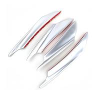 JPYDFI 4 Pcs Car Bumper Spoiler for Hyundai i40 Combi 2018-, Car Spoiler Canards Soft Fins Canards Kit Body Anti-Collision Strip Bumper Decoration, White