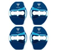 JPYDFI 4 Pcs Car Door Lock Protective for Tesla Model Y 2020-2023, Vehicle Doors Locks Guard Stopper Set Door Lock Covers Lock Accessories, blue