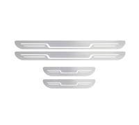 JPYDFI 4 Pcs Stainless Steel Sill Plates for Porsche Cayenne S GTS V6 2011-2018, Stainless Steel Car Door Sill Protector Car Door Protector Strips,Silver
