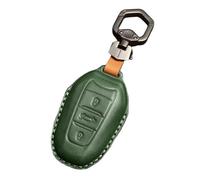 JPYDFI Car Key Case for Peugeot 508 SW GT 2018-2024, Leather Key Fob for Cars Leather Card Key Holder Bag Handmade Genuine Handmade Key Pouch, emerald
