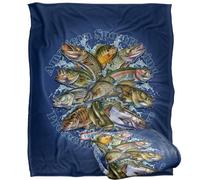 Jq Licensing American Sportfishing Freshwater Silky Touch Super Soft Throw Blanket 152 X 127 Cm