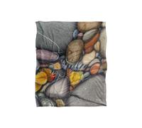 JQ Licensing Autumn Stones Silky Touch Super Soft Throw Blanket 152 X 127 cm in White JQ Licensing White 152 X 127 cm