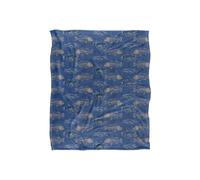 JQ Licensing Bass To The Bone Fishing Pattern Silky Touch Super Soft Throw Blanket 152 X 127 cm in White JQ Licensing White 152 X 127 cm