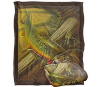 JQ Licensing Brook Trout Fishing Silky Touch Super Soft Throw Blanket 152 X 127 cm