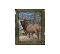 JQ Licensing Cf-Jp Elk Meadow Silky Touch Super Soft Throw Blanket 152 X 127 cm in White JQ Licensing White 152 X 127 cm