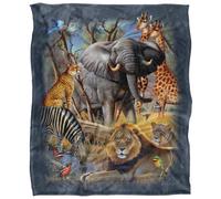 Jq Licensing Cf-Jp Silky Animals Supersoft Blanket Multicoloured (One Size)