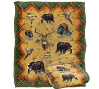 Jq Licensing - Cf-Jp Tribal Lodge Hunting Animals Silky Touch Super Soft Throw Blanket 152 X 127 Cm