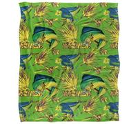 Jq Licensing Dorado Fishing Tiki 2 Silky Soft Touch Blanket Green (One Size)