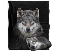 Jq Licensing - En Grey Wolf Head Silky Touch Super Soft Throw Blanket 152 X 127 Cm